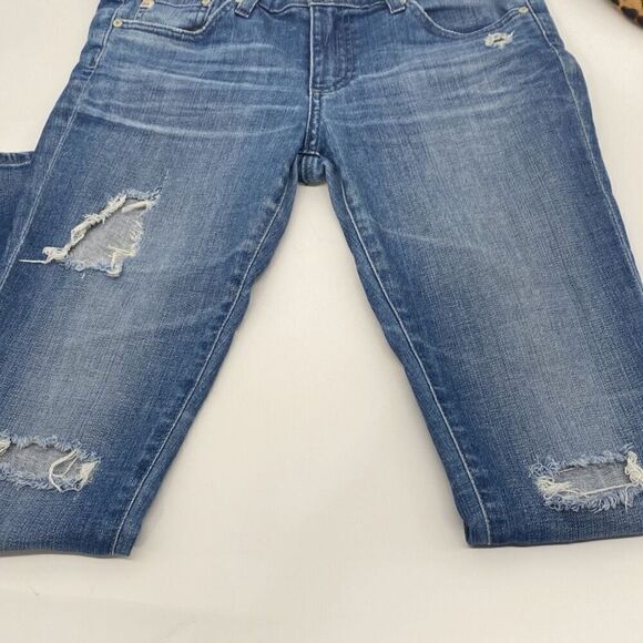AG Legging‎ Ankle Super Skinny Ankle Jeans Distressed Blue Southgate Size 30 - Picture 11 of 15